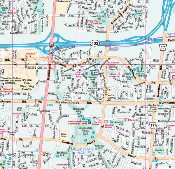 Mississauga (ON) Fast Track Map - Laminated -  MapArt