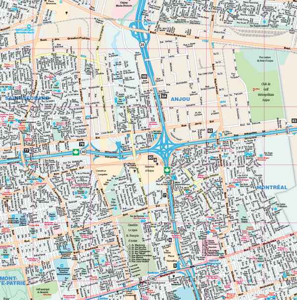 Montreal (QC) Wall Map 59x41 - Laminated -  MapArt