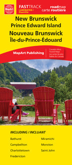 New Brunswick & PEI Road Map Fast Track - Laminated -  MapArt