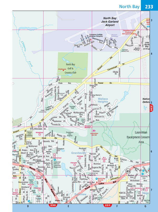 Ontario NE Road Atlas & North Bay Sudbury Sault Ste. Marie Street Guide