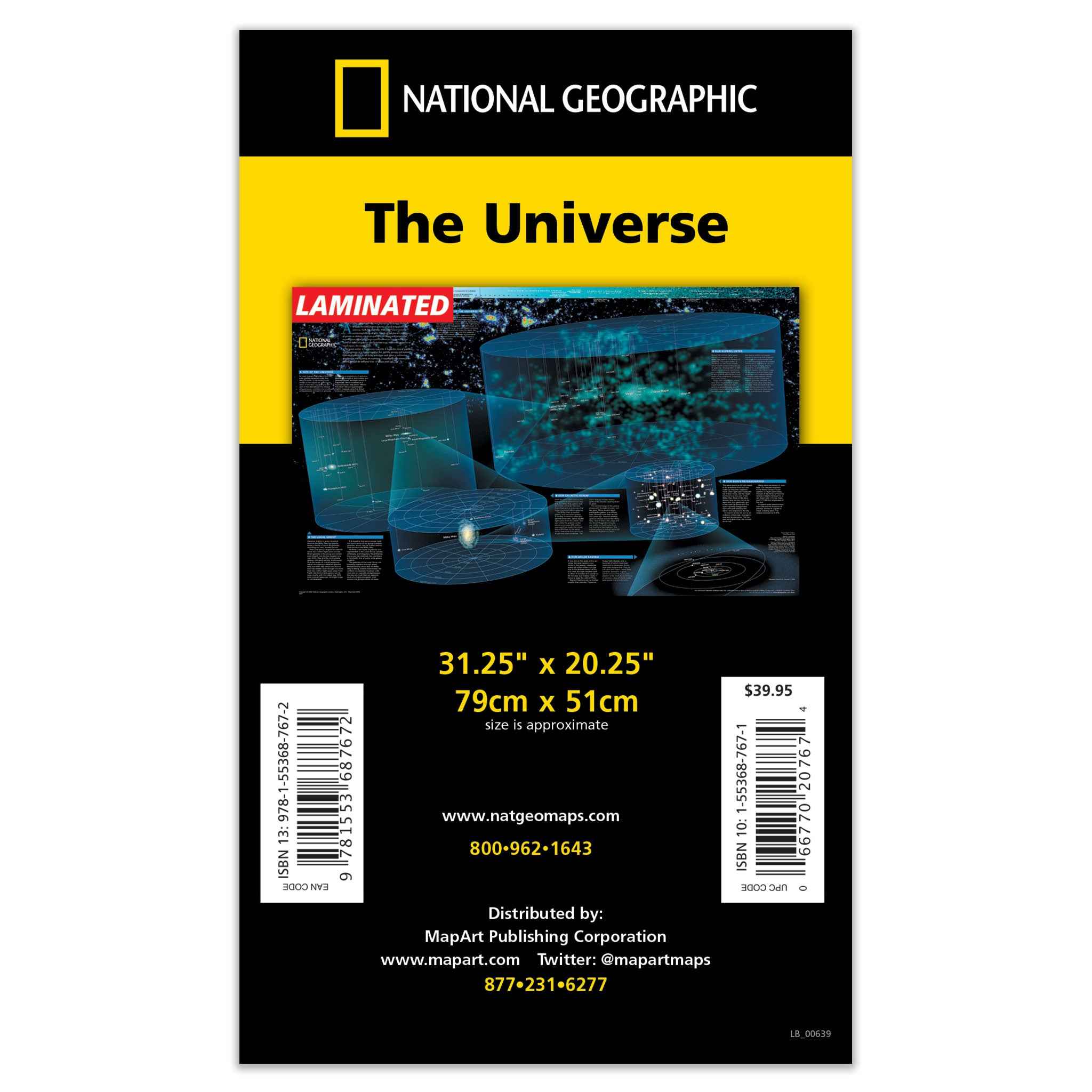 The Universe Wall Map 31.25x20.25 - Laminated -  MapArt