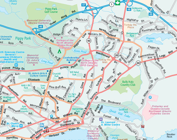 Newfoundland & Labrador Road Map Fast Track - Laminated -  MapArt
