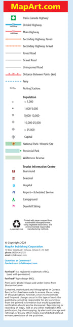 Newfoundland & Labrador Road Map Fast Track - Laminated -  MapArt