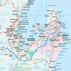Newfoundland & Labrador Road Map Fast Track - Laminated -  MapArt