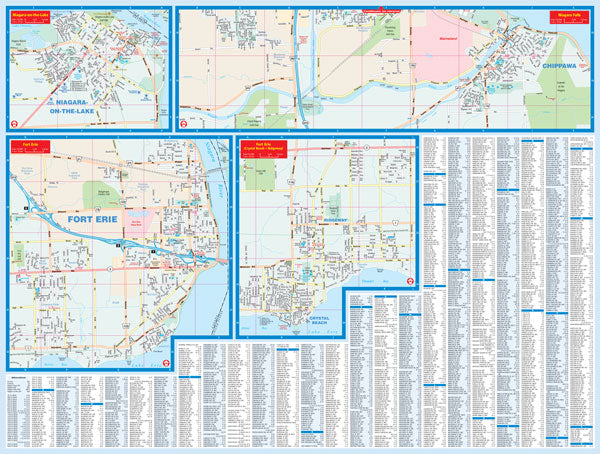 Niagara Region (ON) Street Map Fast Track - Laminated -  MapArt