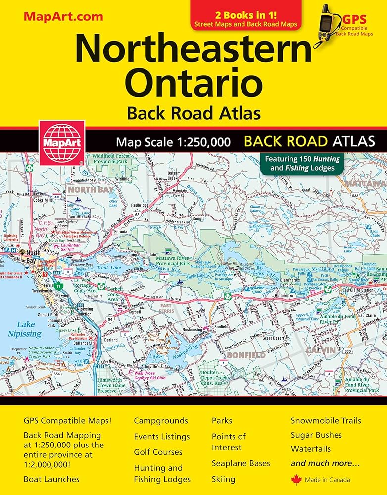 Ontario NE Road Atlas & North Bay Sudbury Sault Ste. Marie Street Guide