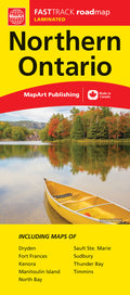 Northern Ontario Road Map Fast Track - Laminated -  MapArt