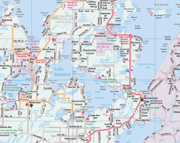 Northern Ontario Road Map Fast Track - Laminated -  MapArt
