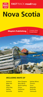 Nova Scotia Road Map Fast Track - Laminated -  MapArt