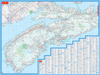 Nova Scotia Road Map Fast Track - Laminated -  MapArt