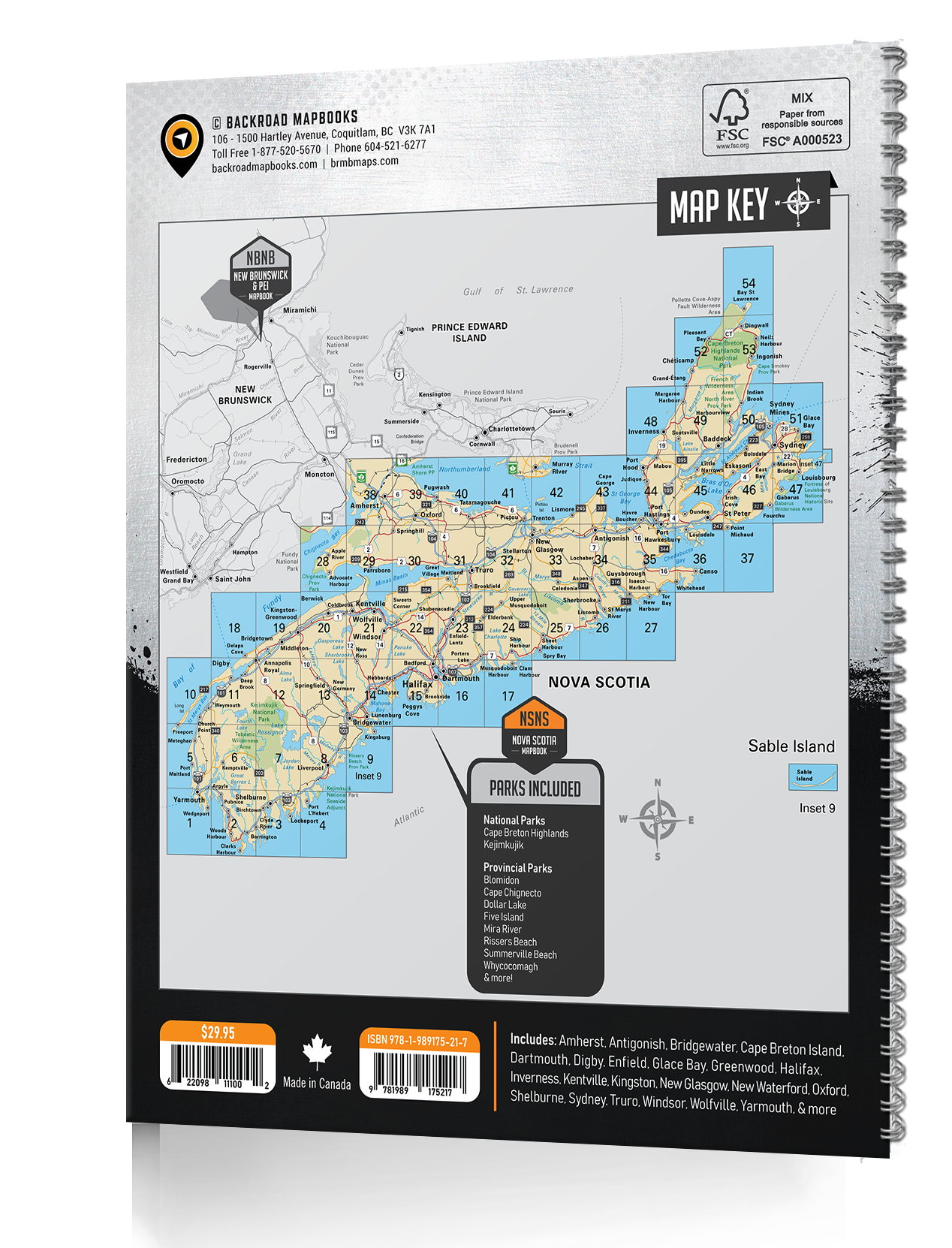 Nova Scotia Backroad Mapbook - Backroad Maps