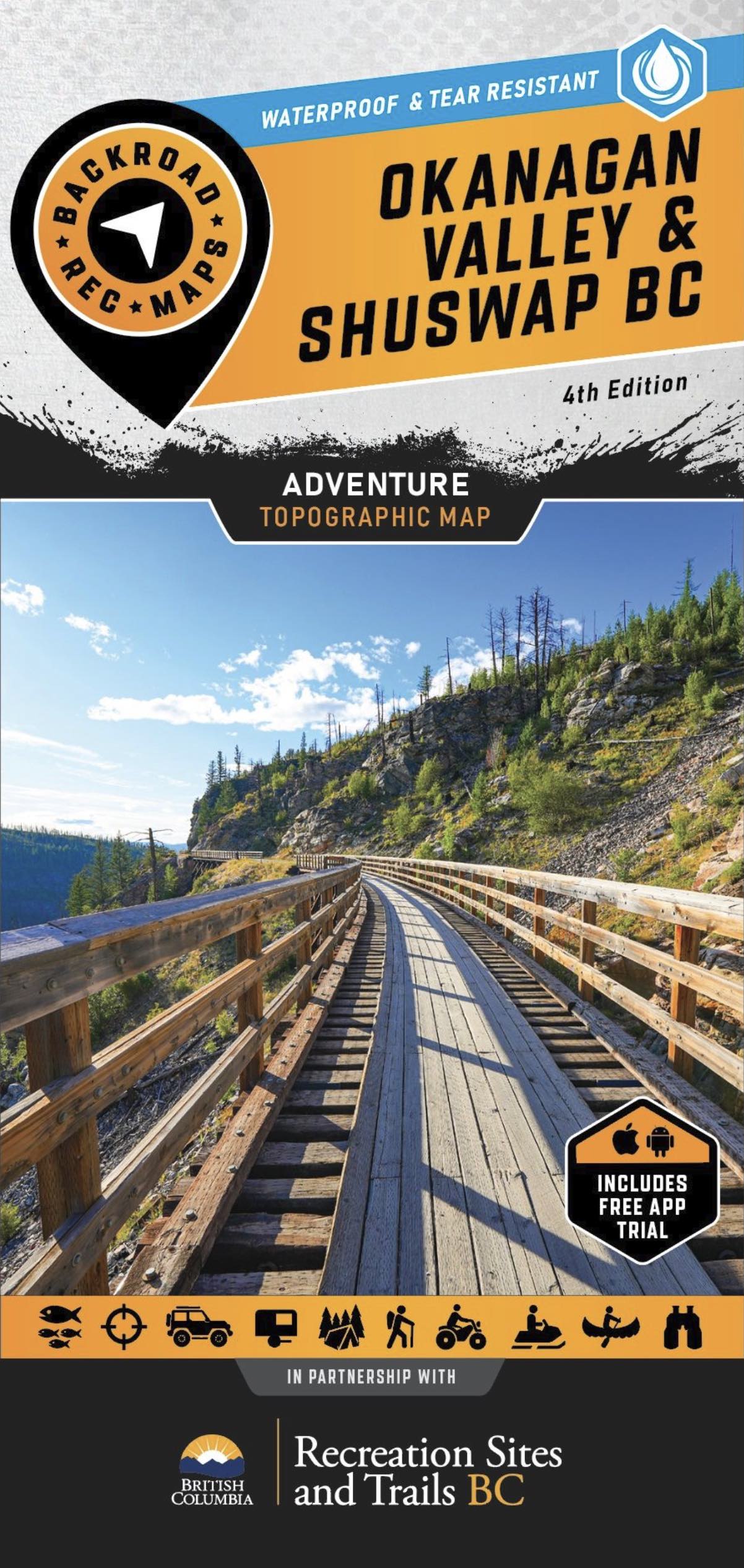 Okanagan Valley & Shuswap BC - Recreation Map