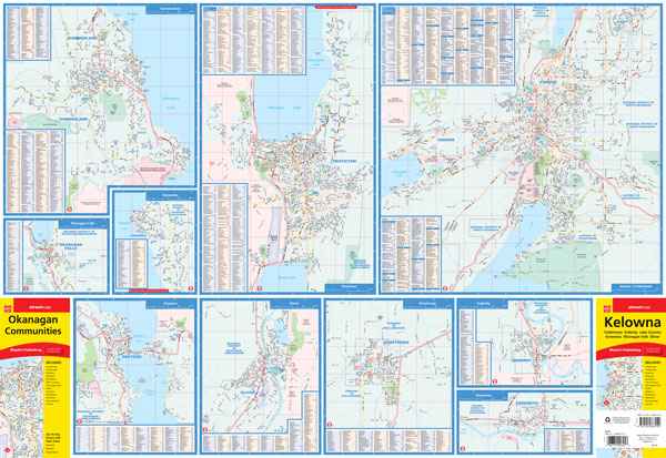Kelowna (BC) & Okanagan Communities Street Map -  MapArt