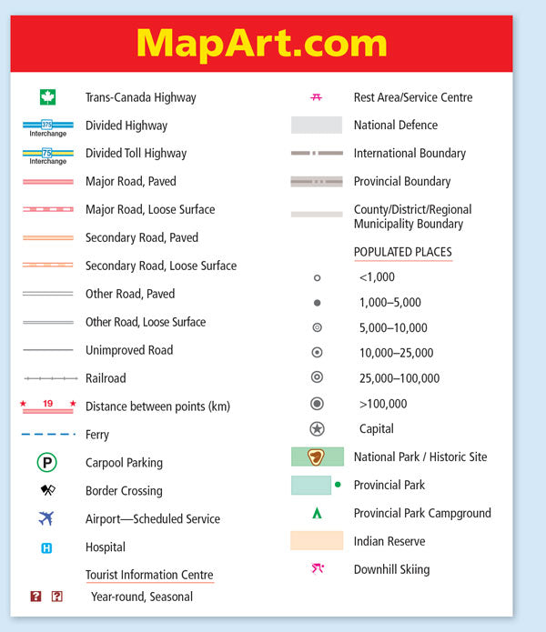 Ontario Road Map Fast Track - Laminated -  MapArt