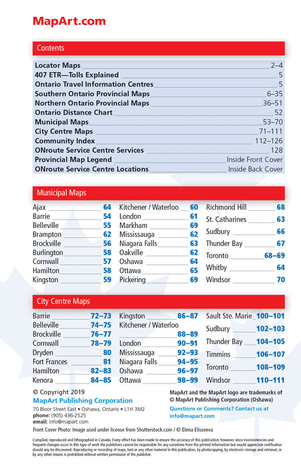 Ontario Road Atlas (Pocket Size)
