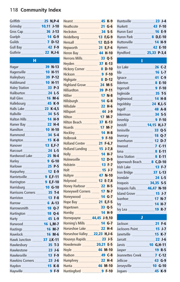 Ontario Road Atlas (Pocket Size)
