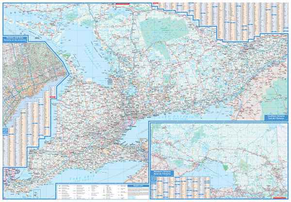 Ontario Wall Map 59x41 -  MapArt
