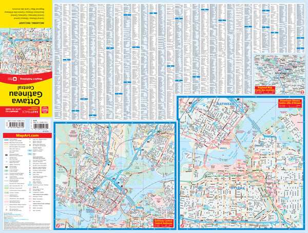 Ottawa Gatineau (ON) Road Map Fast Track - Laminated -  MapArt