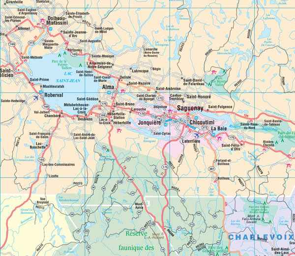 Quebec Wall Map 59x41 - Laminated -  MapArt