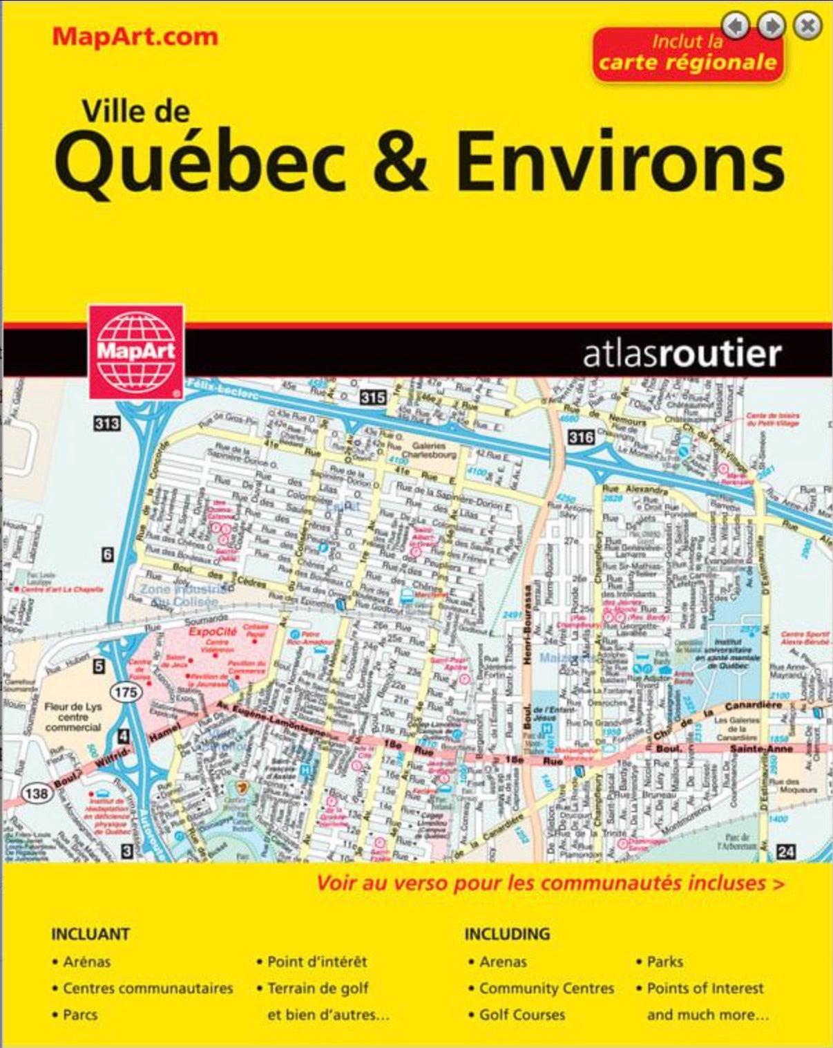 Quebec City (Ville de Québec & Environs) Street Atlas