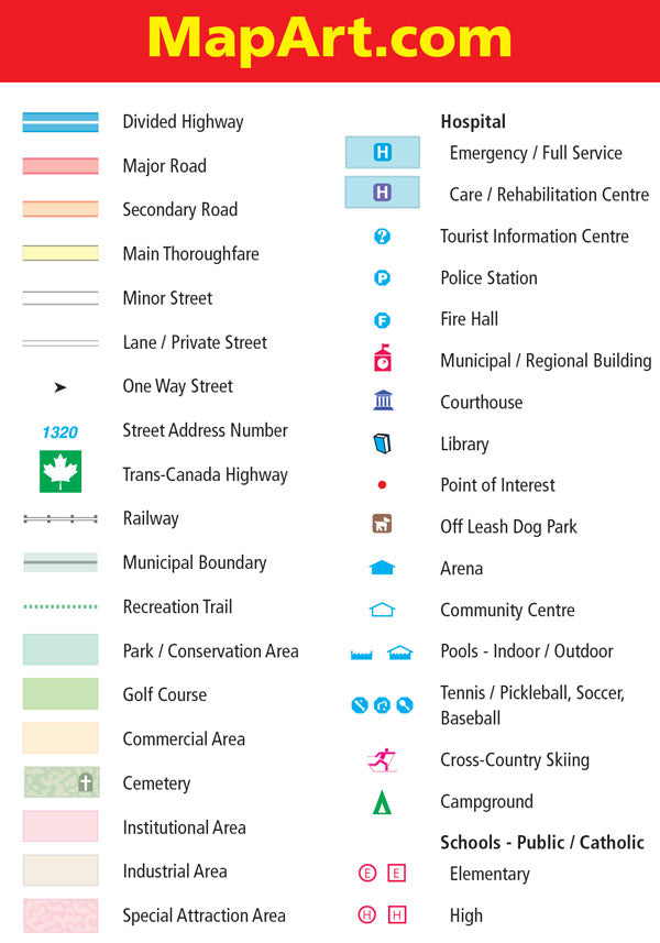 Regina (SK) Street Map Fast Track - Laminated -  MapArt