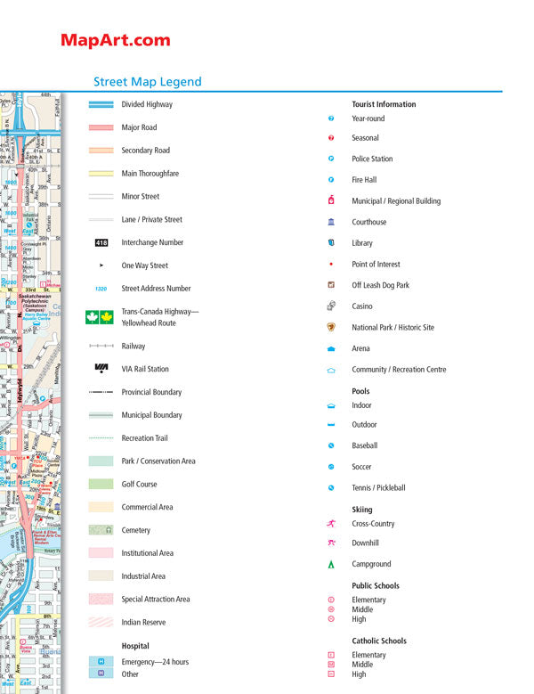 Regina Saskatoon (+23 Communities) Street Atlas