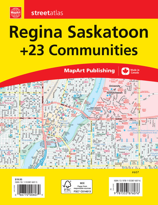 Regina Saskatoon (+23 Communities) Street Atlas