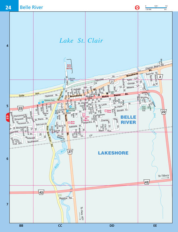 Sarnia Windsor Lake Huron Coast Street Guide