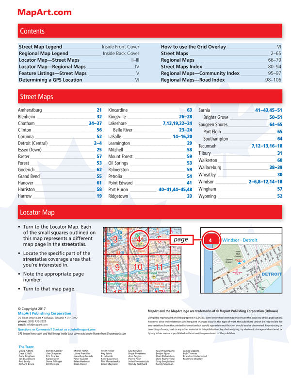 Sarnia Windsor Lake Huron Coast Street Guide