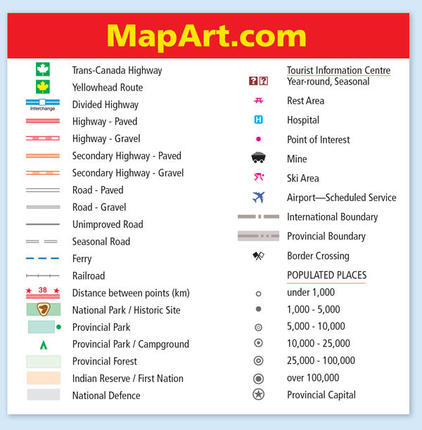 Saskatchewan Road Map Fast Track - Laminated -  MapArt