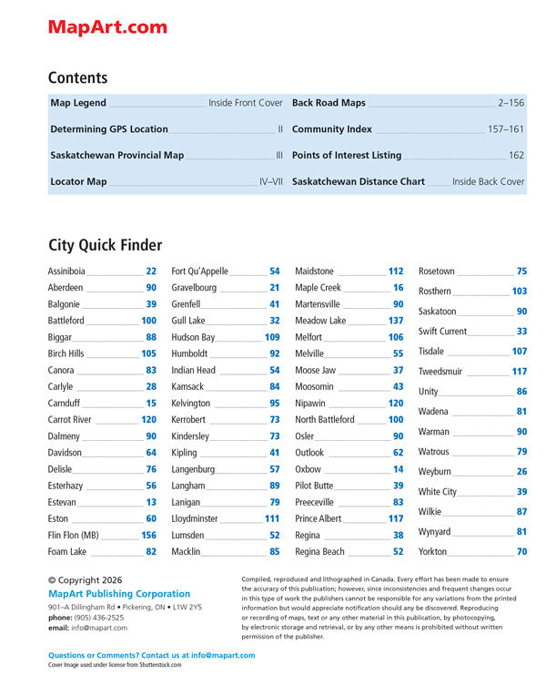 Saskatchewan Road Atlas