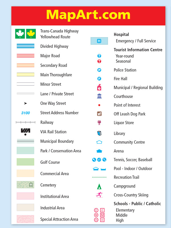 Saskatoon (SK) Street Map Fast Track - Laminated -  MapArt