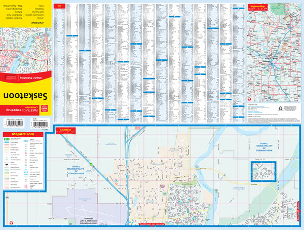 Saskatoon (SK) Street Map Fast Track - Laminated -  MapArt