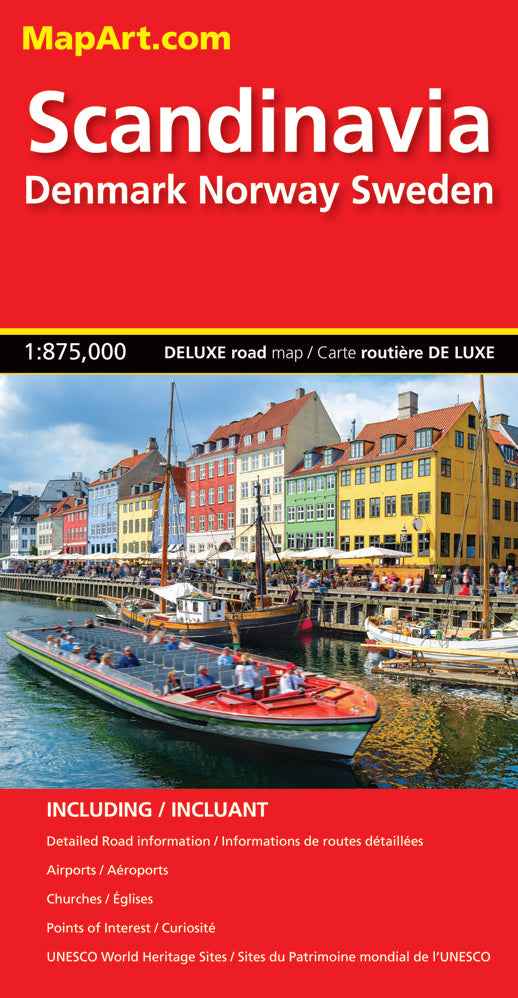 Scandinavia Deluxe Road Map -  MapArt