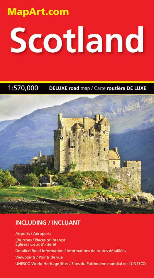 Scotland Deluxe Road Map -  MapArt