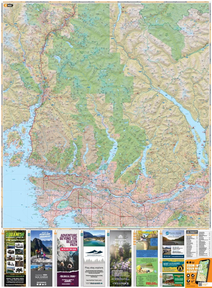 Squamish, Chilliwack & Merritt BC - Recreation Map - Backroad Maps