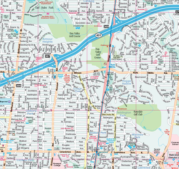 Toronto (ON) Street Map Fast Track - Laminated -  MapArt