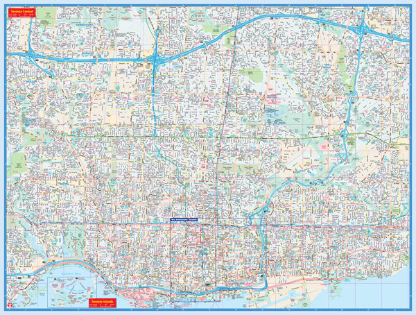 Toronto (ON) Street Map Fast Track - Laminated -  MapArt