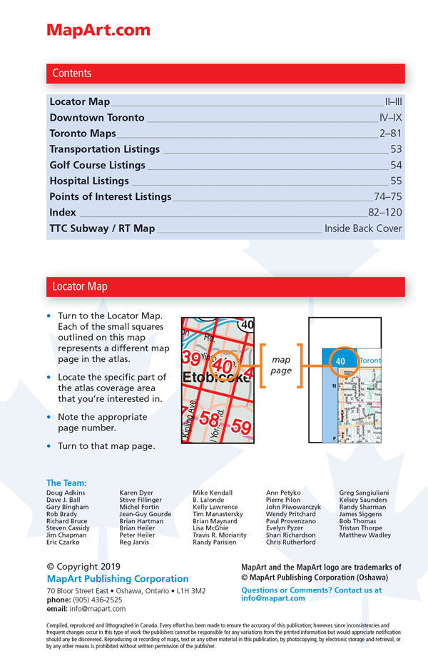 Toronto Street Atlas (Pocket Size)