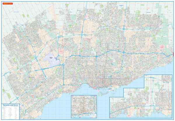Greater Toronto Area (ON) Wall Map - Laminated -  MapArt