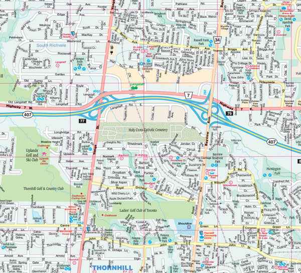 Greater Toronto Area (ON) Wall Map - Laminated -  MapArt
