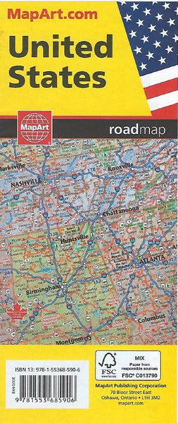 United States USA Road Map