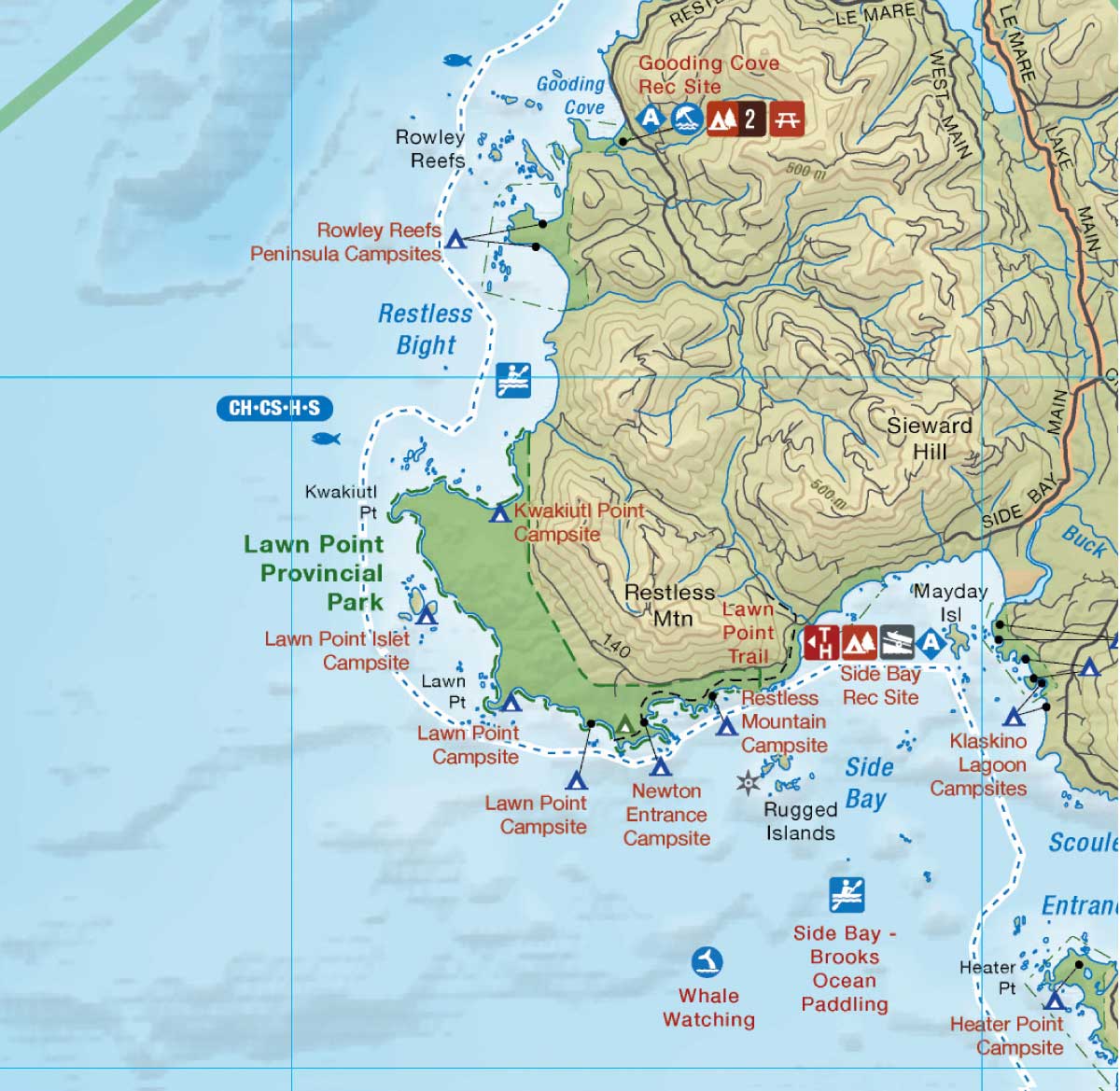 Vancouver Island North BC - Recreation Map