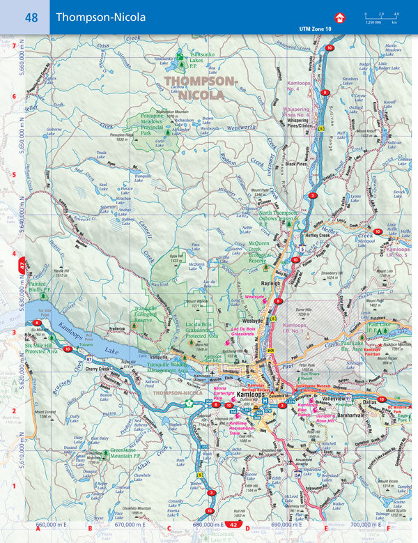 Vancouver to Calgary Back Road Atlas