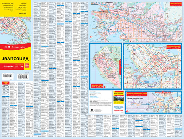 Vancouver (BC) Street Map Fast Track - Laminated -  MapArt