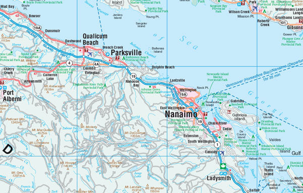 Vancouver Island (BC) Street Map Fast Track - Laminated -  MapArt