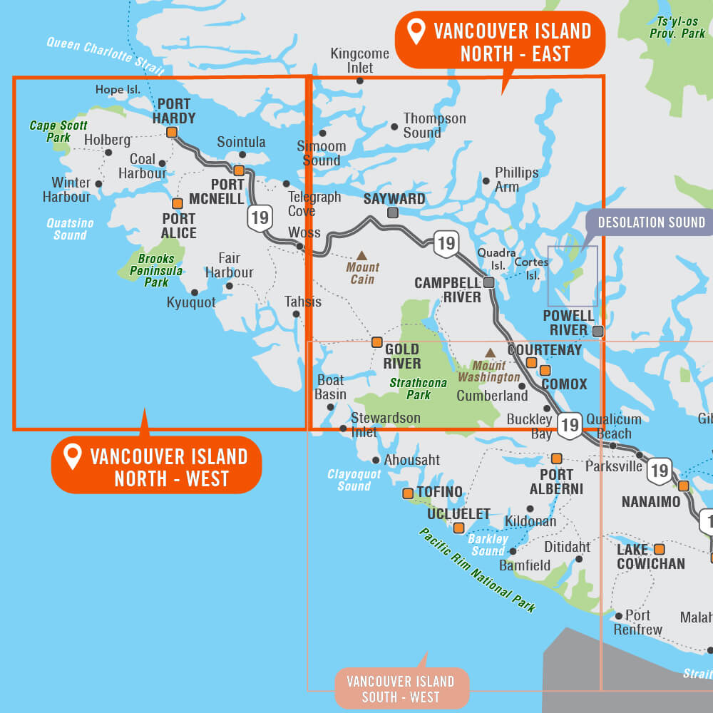 Vancouver Island North BC - Recreation Map - Backroad Maps