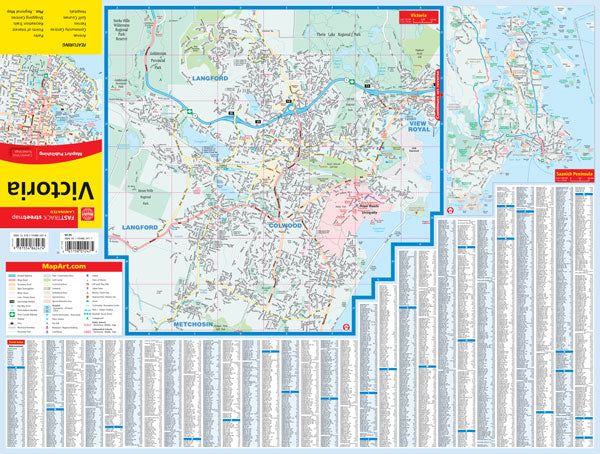 Victoria (BC) Street Map Fast Track - Laminated -  MapArt