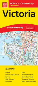 Victoria (BC) Street Map Fast Track - Laminated -  MapArt