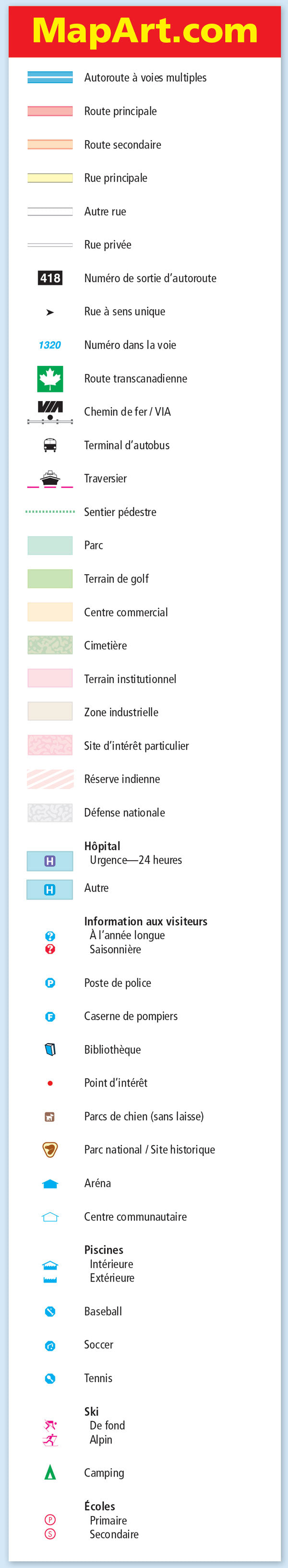 Ville de Quebec (QC) Street Map Fast Track - Laminated -  MapArt